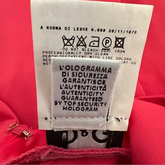 Vintage D&G Dolce & Gabbana Pink Cocktail Sleeveless Deep Plunge Dress, Size 4 - Picture 12 of 16